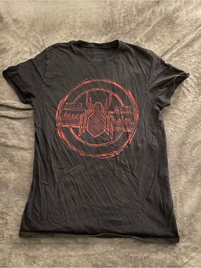 Marvel Spider-Man Black Red Graphic Tee Superhero Comic Streetwear Unisex M